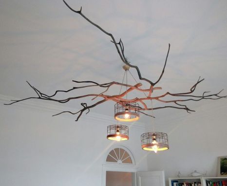 lustre branche naturel